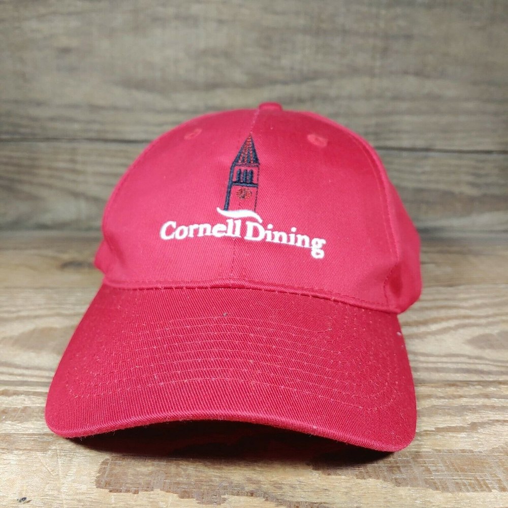 Port Authority Cornell Red Dining Cap Adjustable Strap with Bell Tower Logo